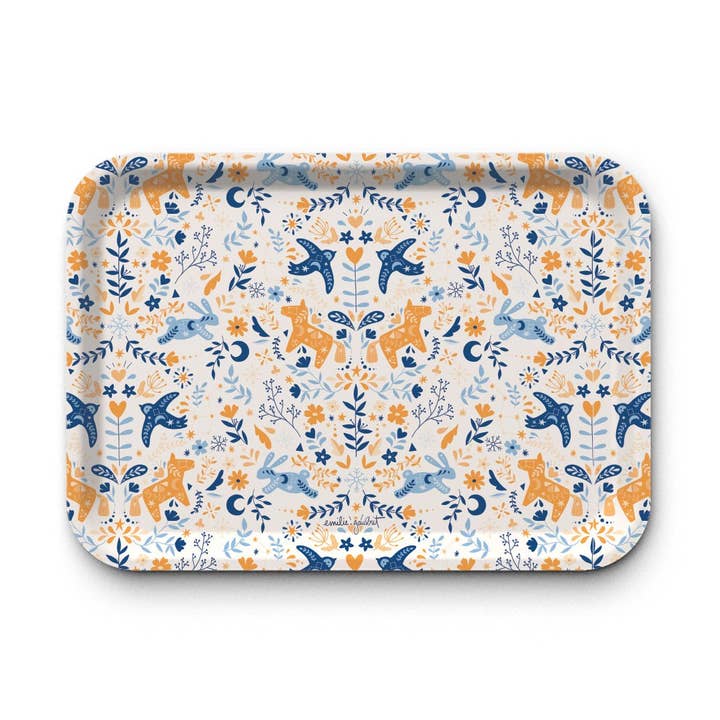 Vassoio rettangolare in kraft (42x30 cm) - Scandy Winter per la vendita all'ingrosso da parte di Hirondelle & Cie