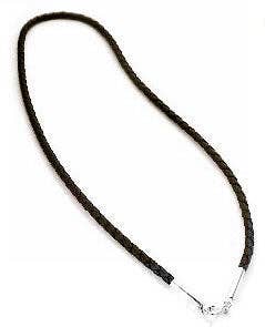 Silver Insanity - Wholesale Link & chain necklace - Sterling Silver Dark Brown Leather 24" Cord Chain Necklace