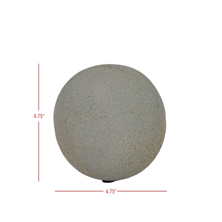 Foreside Home & Garden - Wholesale Decorative Tabletop Object - Trace Coastal Gray Textured Terracotta Deco Ball