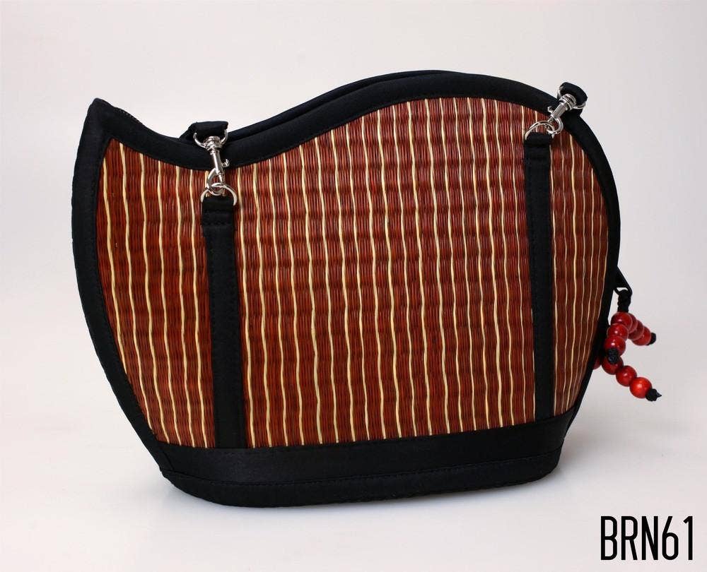 Baskets of Cambodia - Wholesale Crossbody Bag - Women's - Award-Winning Medium Size Asymmetrical Kiri Wave Purse5