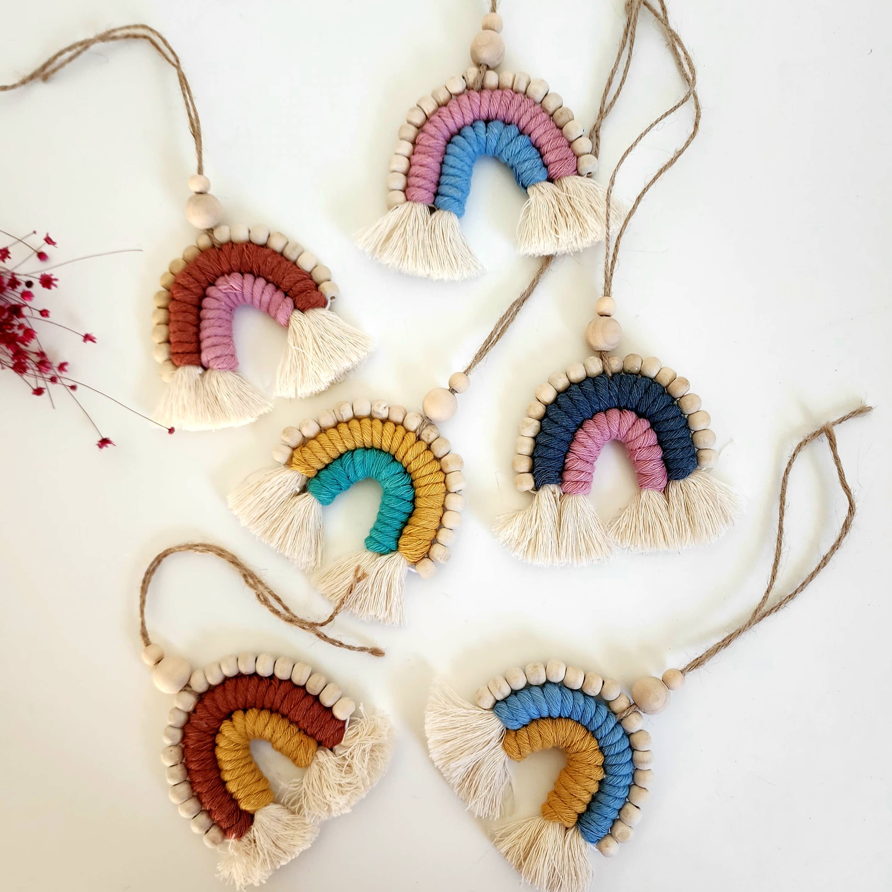 Handmade By Uruba – wholesale Car Decorative Charm - Unisex – Rainbow Car Charm / Oil Diffuser for Rearview Car Mirror3