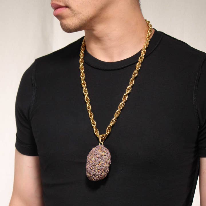 Kannabling - Wholesale Pendant/Charm Necklace - KannaBling - MEGA Gold Rope Chain Purple Nug (Men)1