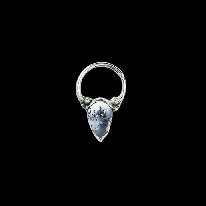 Dendritic Agate Septum Piercing for wholesale by Inchoo bijoux inc
