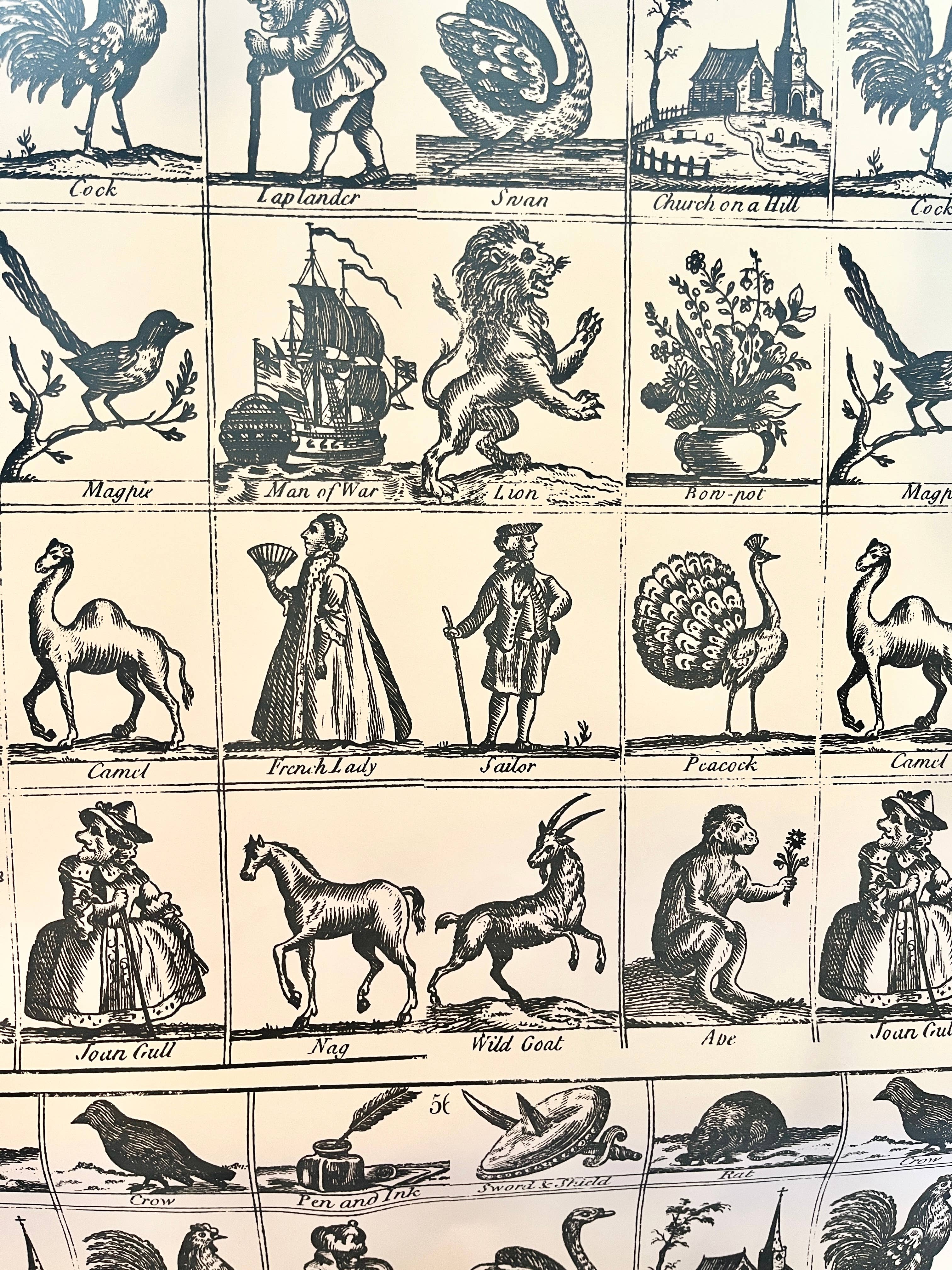 Parcel - Wholesale Flat Wrap - Parcel Artisan Wrapping Paper, Old English Woodcuts1