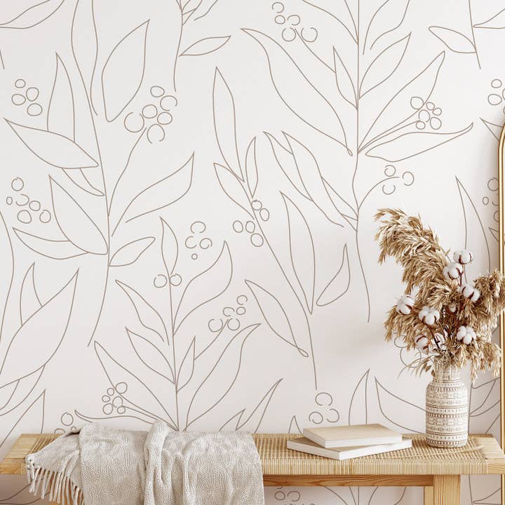 Timberlea - Wholesale Wallpaper - Modern Line Art Wallpaper. Peel and Stick.1