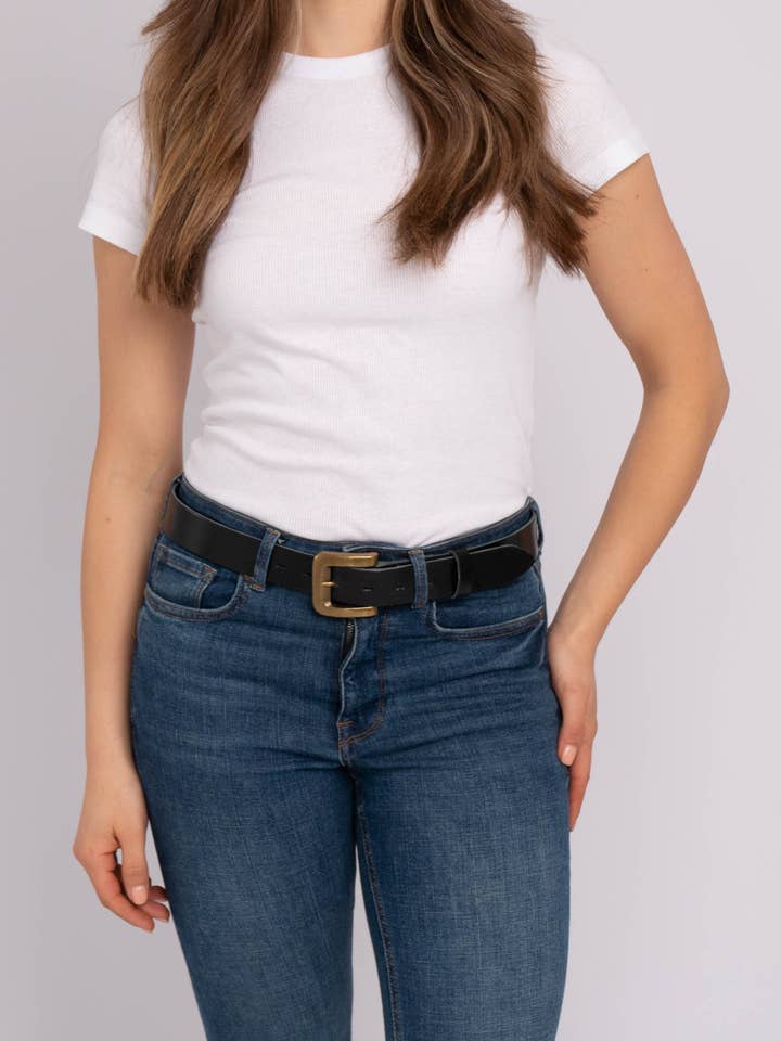 MADE TO ORDER Bono | Statement Buckle Leather Belt for wholesale by Amsterdam Heritage Leather Belts, Bags, Jackets & Apparel