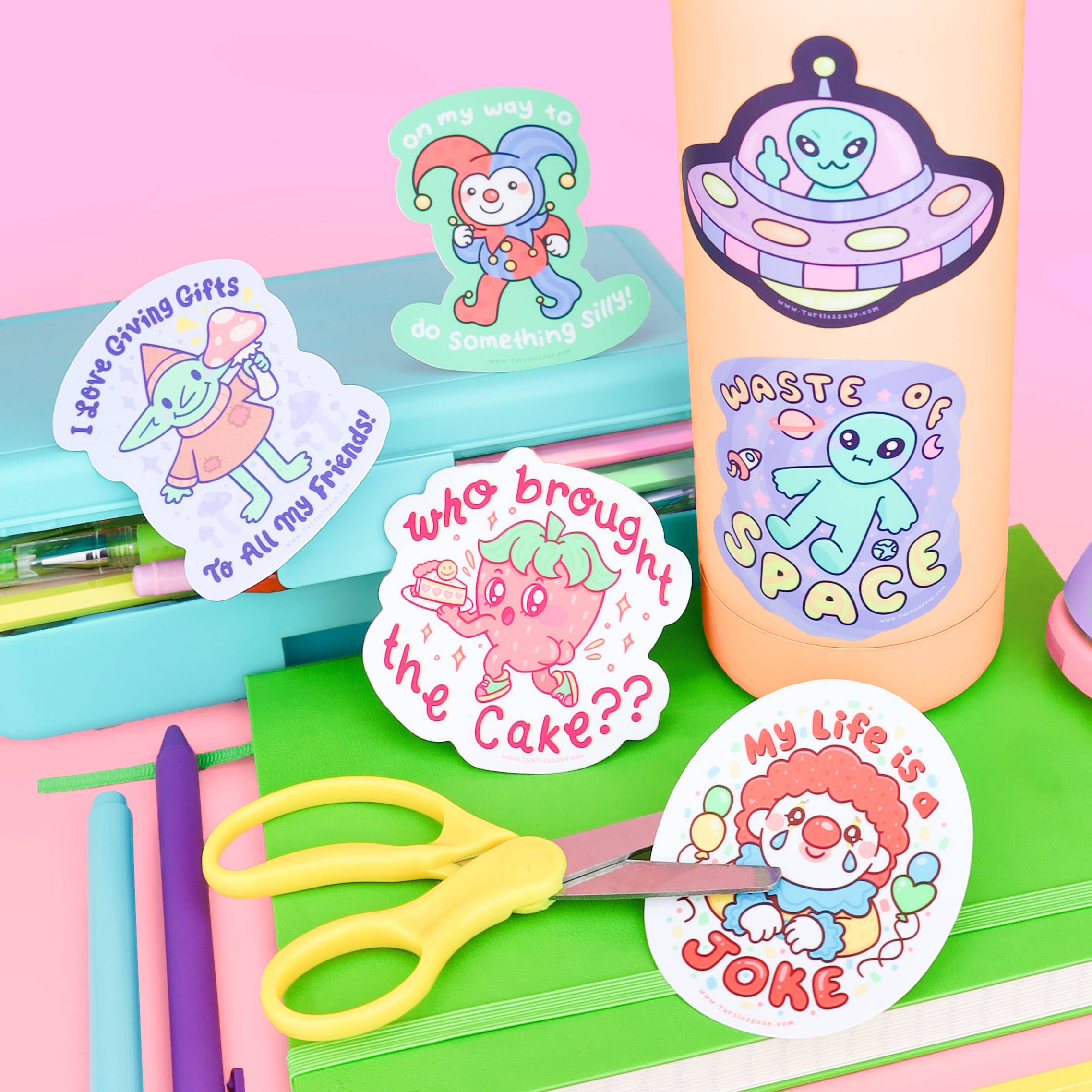 Turtle's Soup - Wholesale Sticker - Flipping Off Alien, Space, UFO, Middle Finger, Vinyl Sticker1