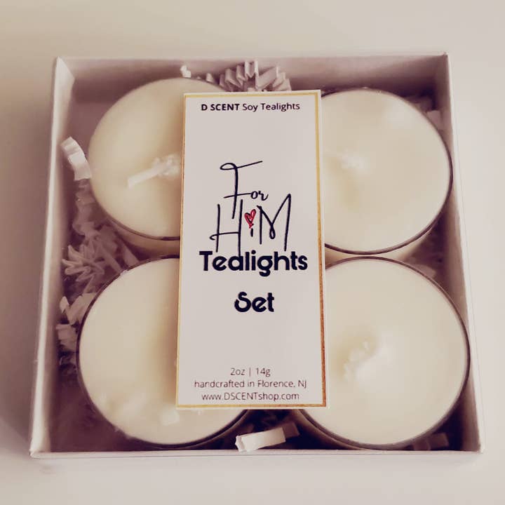 For HIM Soy Candle | Tealight Set for wholesale by D SCENT