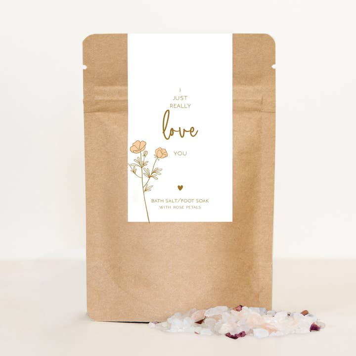 Sel de bain « Really love you » pour la vente par My Paperstation