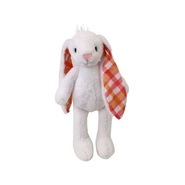 OrangeOnions - Wholesale Stuffed/Plush Toy - Kids & Baby - Plushible Plaid Eared Bunny White Stuffed Plush Toy