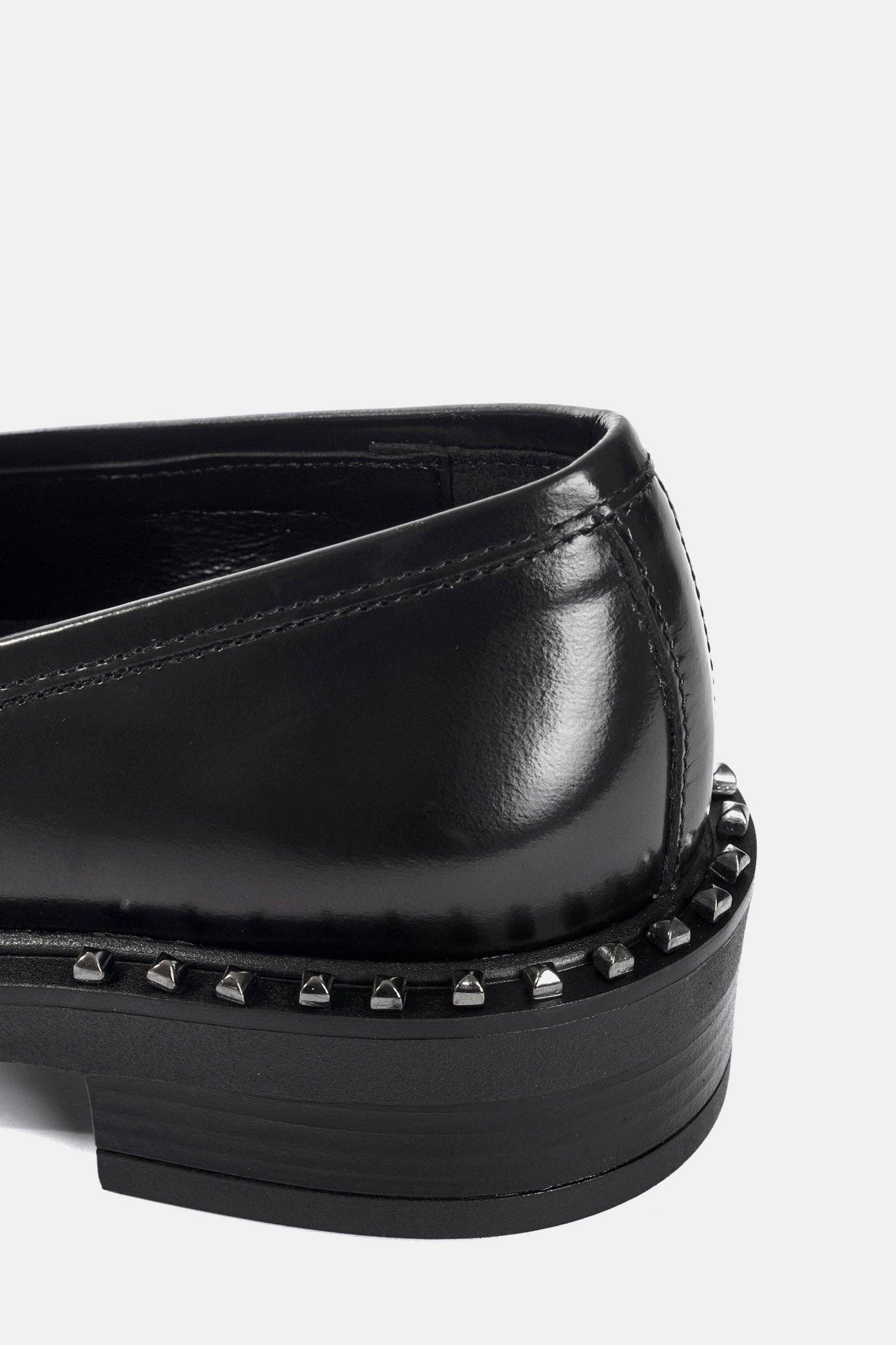 METISSE - Wholesale Boots - Women's - Black polished calfskin loafers AS9264