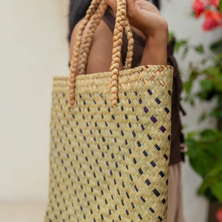 Village Thrive - Wholesale Beach Bag - Cove Rattan Beach Tote Bag8
