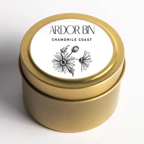Ardor Bin - Wholesale Travel candles - Chamomile Coast Gold. Travel Candle 4 oz. 0