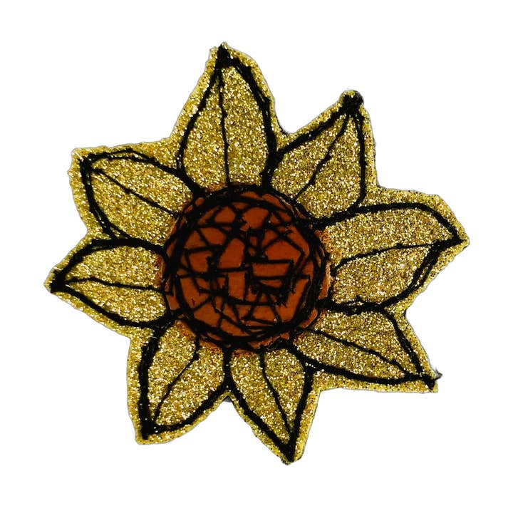 Mini broche en forme de tournesol pour la vente par Bumblebee Design Treasures