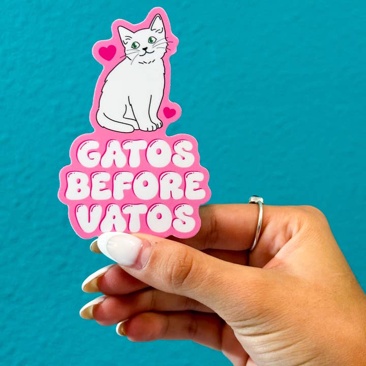 The Hissin' Kitten - Wholesale Sticker - Gatos Before Vatos Sticker1