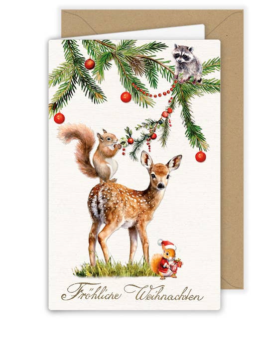 Actetre Deutschland Gmbh - Wholesale Christmas Card - Merry Christmas - Bambi and His Friends; WF4780