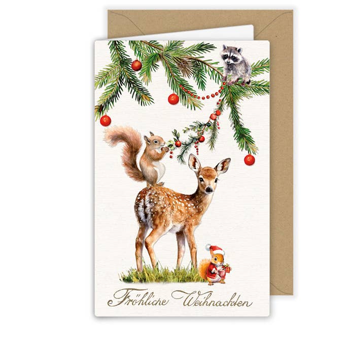Actetre Deutschland Gmbh - Wholesale Christmas Card - Merry Christmas - Bambi and His Friends; WF478