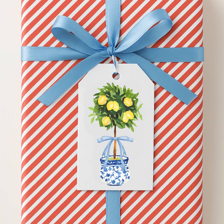 Design Carolinas - Wholesale Gift Tag - Lemon Topiary Tree, Chinoiserie Ginger Jar Gift Tags3