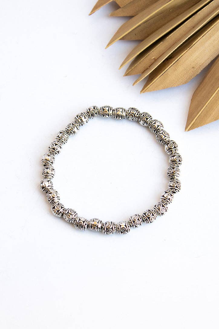 Bali Queen - Vente Bracelet jonc - Bracelet élastique en alliage arabesque #620