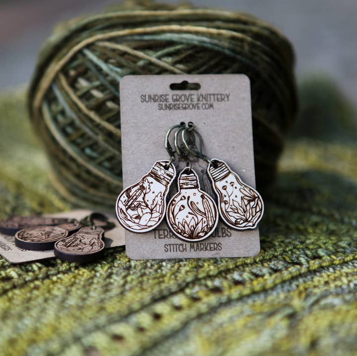 Stitch Markers voor terrariumlampen, set van 3 woestijnscènes voor wholesale door Sunrise Grove
