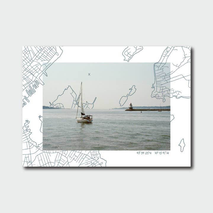 Sail on Spring Map Print for wholesale by Abby Clark Creative