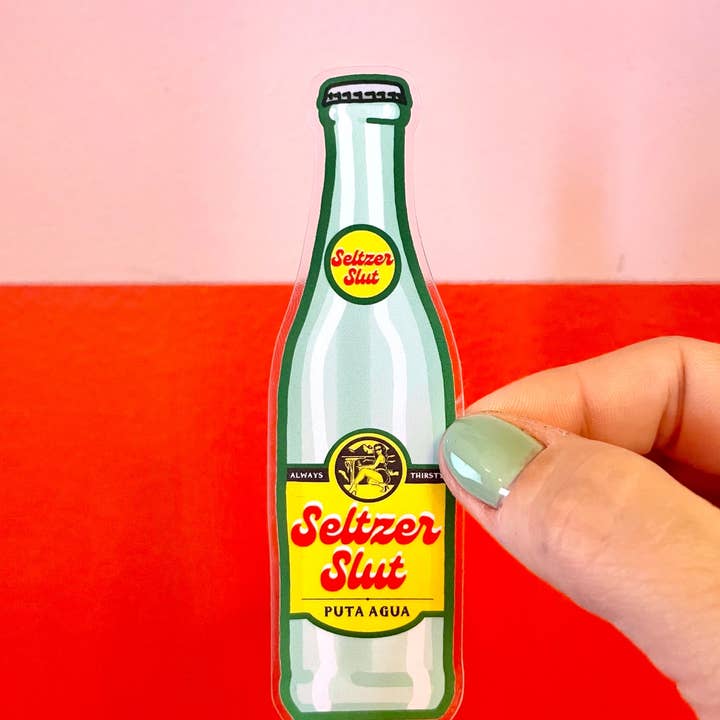 Full Send Studio - Wholesale Sticker - Seltzer Slut -topo Chico Sparkling Water Inspired Vinyl Sticker