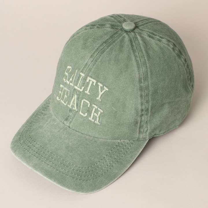 Fashion City - Wholesale Baseball Cap - Women's - Salty Beach Text Embroidery Baseball Cap17