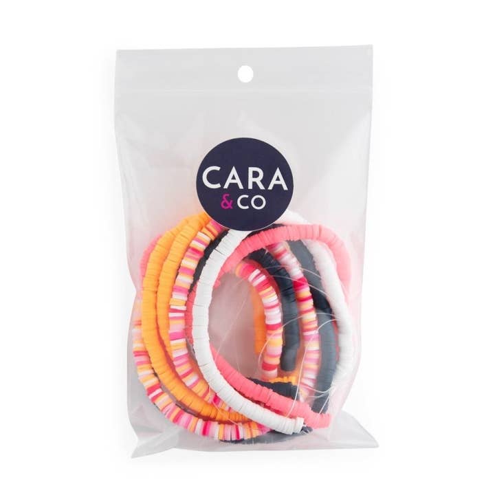 Creamsicle Heishi Bead Packs for wholesale by Cara & Co Silicone Craft Supply