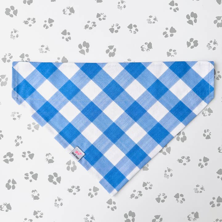 Bandana de Gingham Cobalto por atacado de Fetch Mart