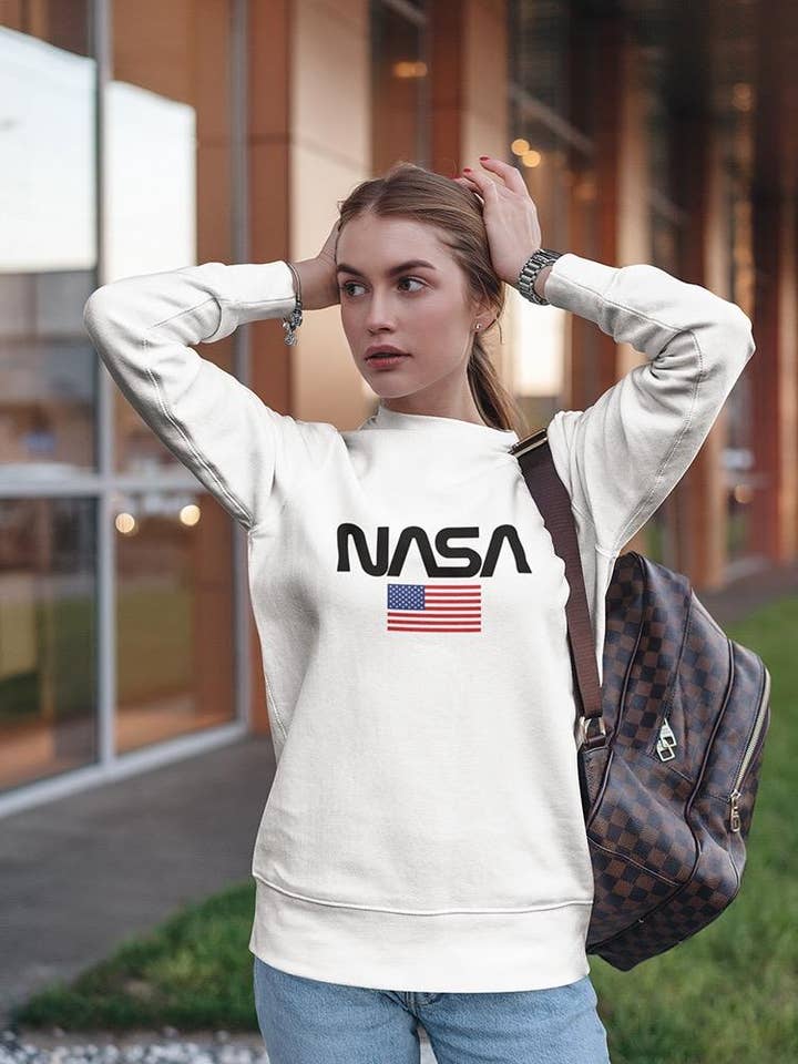 Nasa Usa Flag Design Sweatshirt Womens NASA Designs for wholesale by SmartPrintsInk