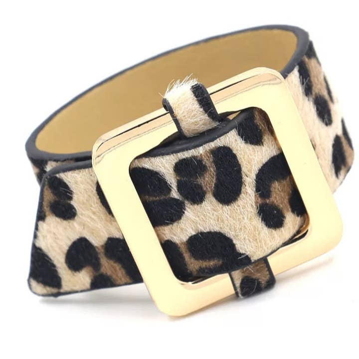 Scarves & Fedoras - Wholesale Bangle Bracelet - Gold Buckle Bracelets