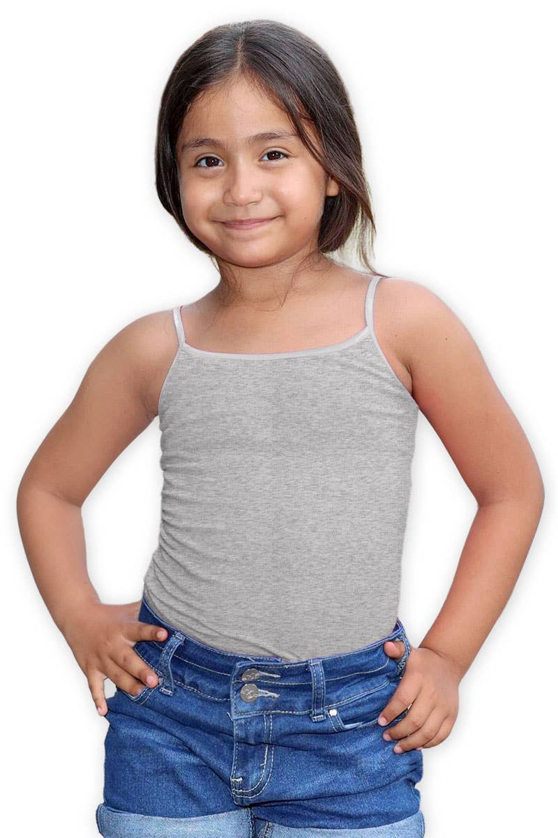 Cutie Patootie Clothing - Wholesale Tank Top - Kids - GKT-16058A Girl's Solid Cami Tank Soft Cotton Lycra10