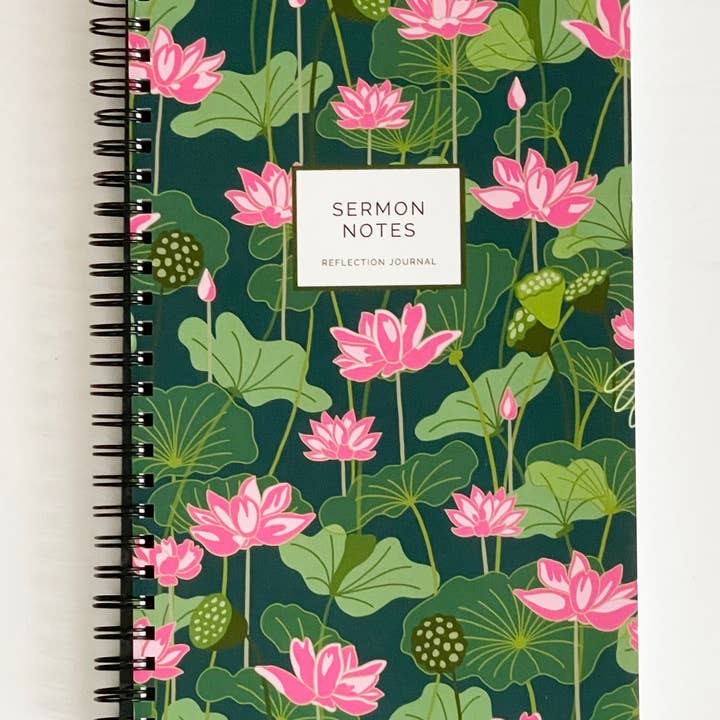 Laura Adams - Wholesale Journal/Diary - Lilly Sermon Notes | 104 Guided Pages | Eco Friendly1