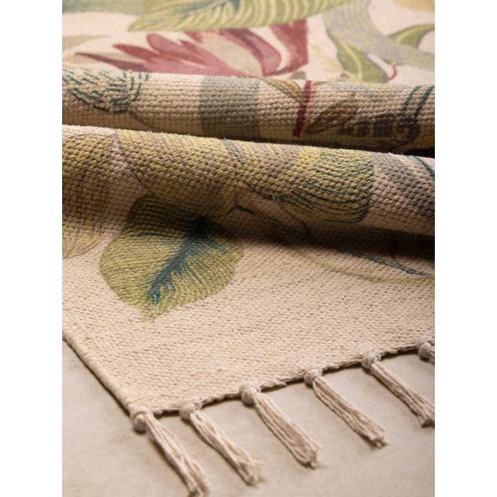 GAURI KOHLI - Wholesale Area Rug - Greta Botanical Floral Flat-Weave Area Rug – 5′×8′3