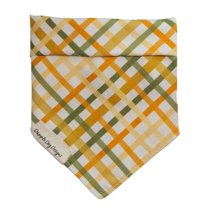 Autumn Plaid Bandana - Fall Dog Bandana for wholesale by Dapple Dog Designs