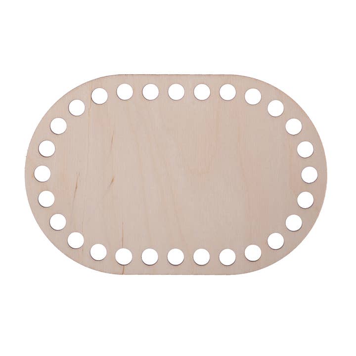 YourHobbyTools - Wholesale Knitting/Crochet Supplies - ROUNDED RECTANGLE WIDE wooden crochet basket bases
