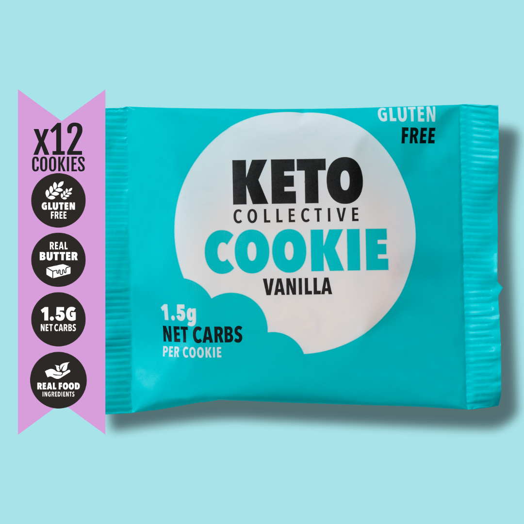 Keto Collective – Großhandel Cookie – Keto Cookies Vanille mit nur 1,5 g Netto-Kohlenhydraten – 30 g Keks, 12 Stück3