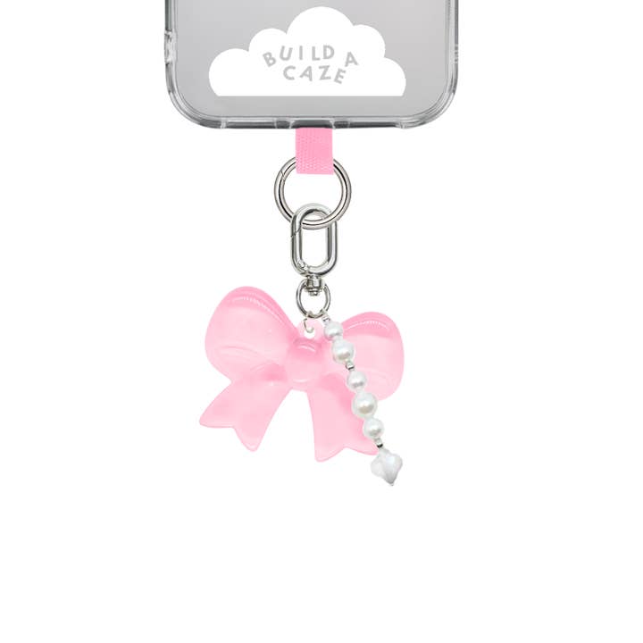 Llavero en forma de U con lazo rosa de goma para venta al por mayor de Build a Caze