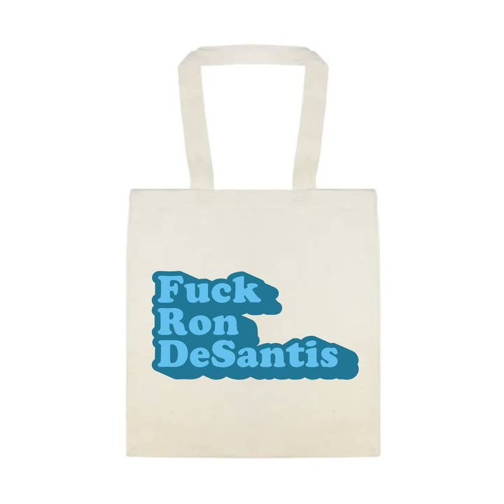 Fuck Ron DeSantis Tote Bag for wholesale by The Little Gay Shop