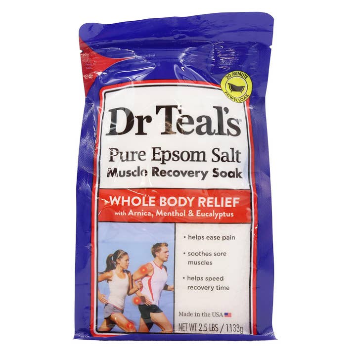 Dr Teals Epsom Salt Muscle Recovery Soak 2.5 LB for wholesale by KT Supply