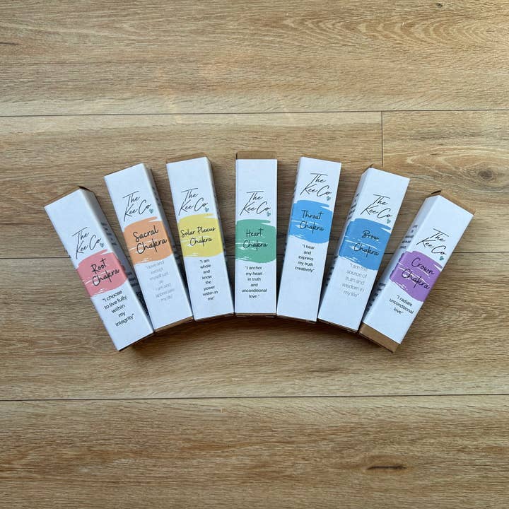 Chakra Rollerball Set – 35 Gemstone-Infused Rollers for wholesale by The Kee Co