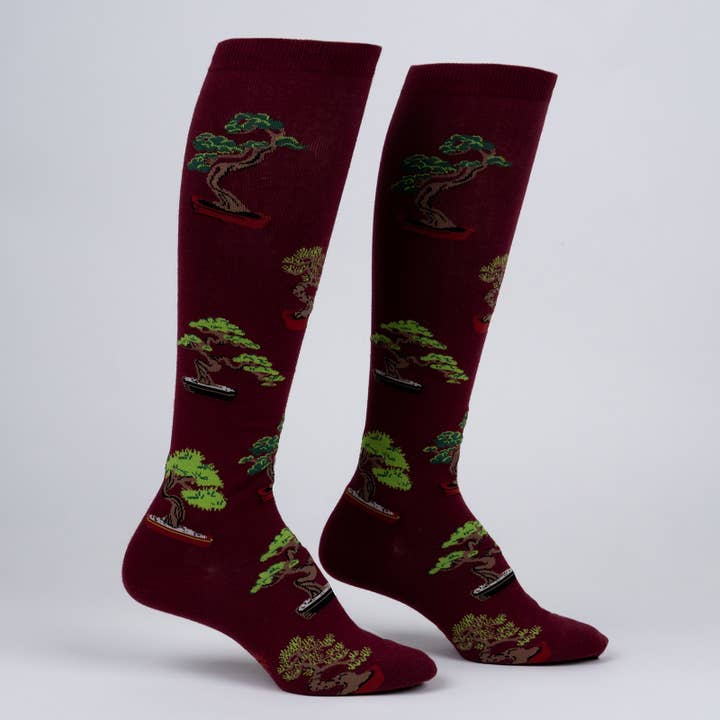 Good Things Come in Trees Knee High Socks for wholesale by Sock it To Me