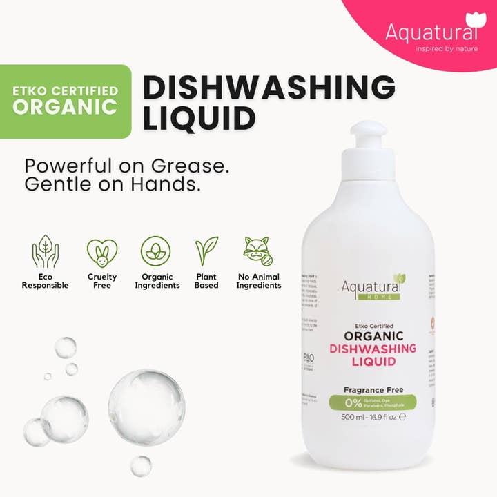 Aquatural Organic Dishwashing Liquid for wholesale by Turgiene