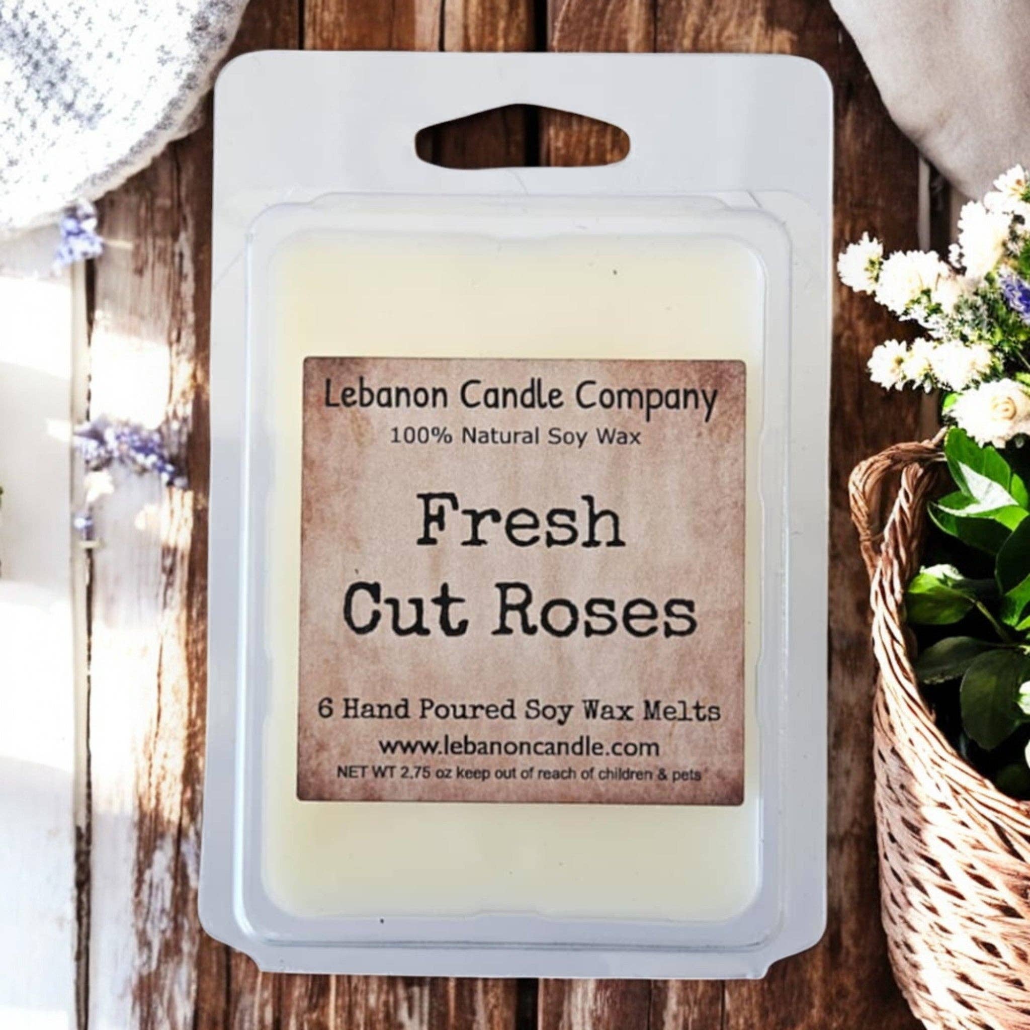 Lebanon Candle Company - Wholesale Wax Melt - Fresh Cut Roses Wax Melt , Scented Soy, Non-Toxic, Highly Scented, Handmade in The USA, 6 Cube Melt, Natural Soy Wax, Long Lasting Scent8