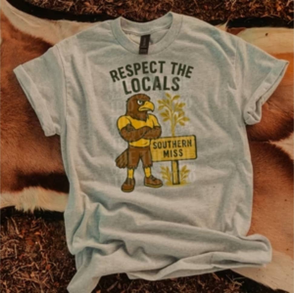 4 little hearts – wholesale T-shirts med screentryck – Dam – Respektera de lokala Southern Miss grafiska t-shirt0