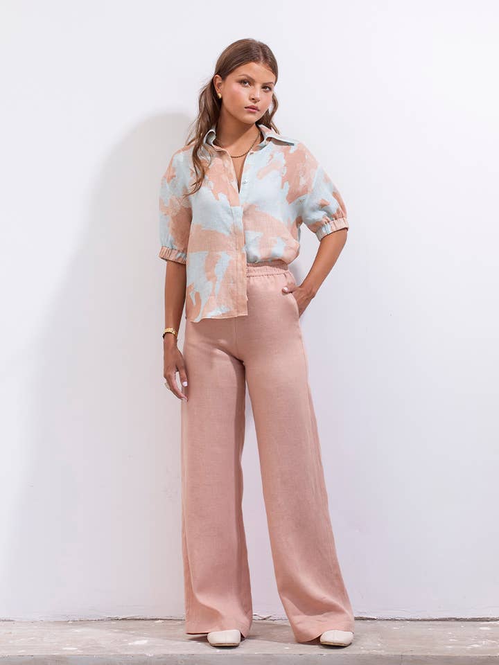 TERESA PANT ROSE LINEN for wholesale by Maria la Paz