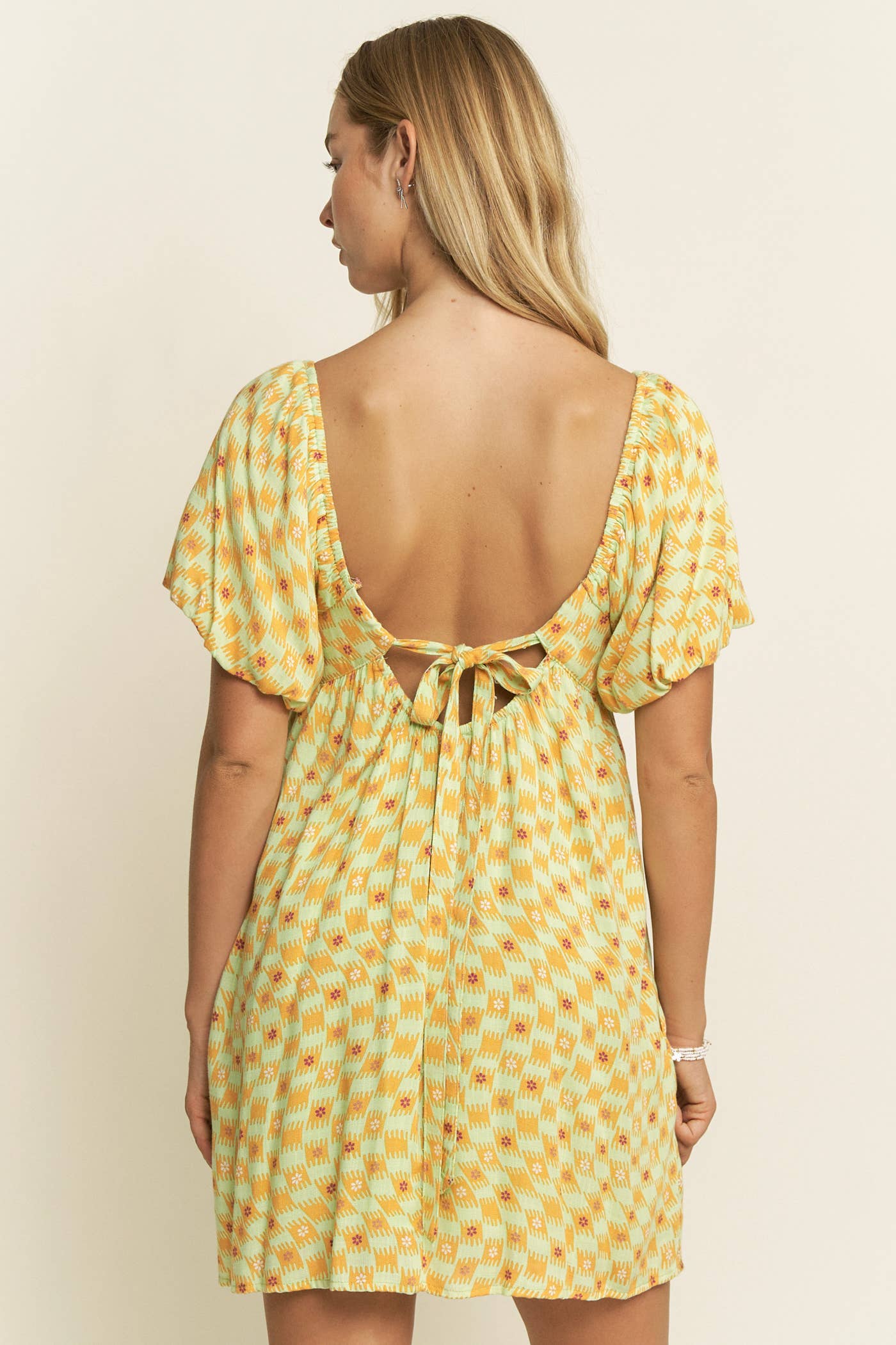 Hersy - Wholesale Dress - Women's - PUFF SLEEVE MINI DRESS- HD022019