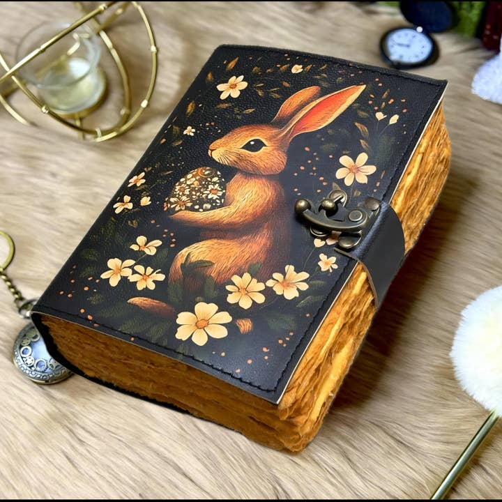 MNM HANDICRAFTS - Wholesale Journal/Diary - Bunny rabbit Grimoire Leather Journal Notebook Journal 4