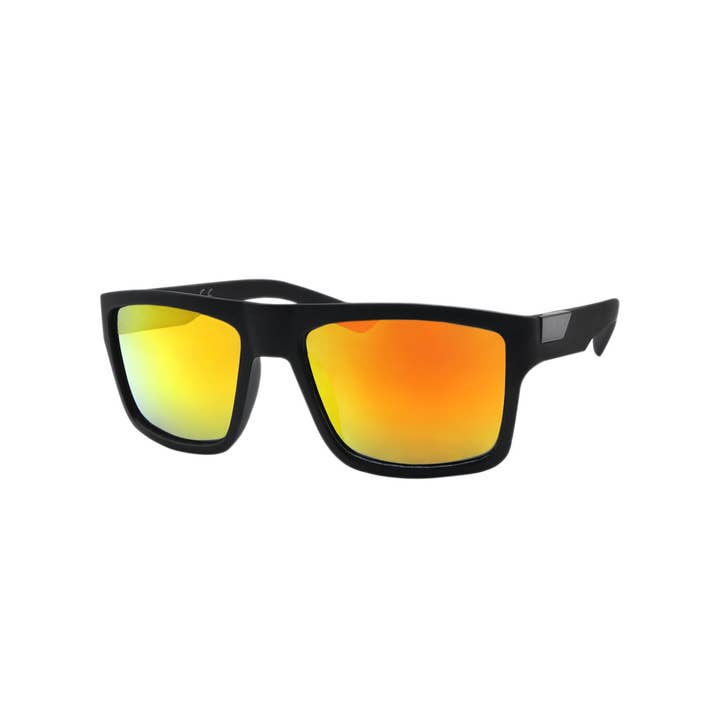 Shark Eyes, Inc - Wholesale Sunglasses - Men's - Mens Sunglass Square Frame Color Mirror Beach Style Surf New