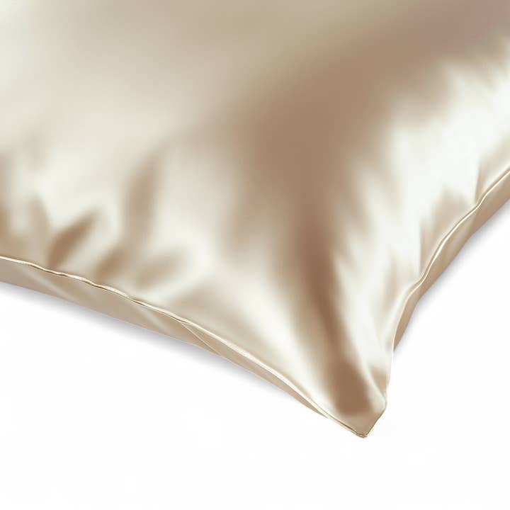 HoneyLux - Wholesale Bedding Pillowcase/Sham - Queen Organic Silk Pillowcase - Champagne